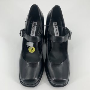 Steve Madden black mary jane pump heels 9
